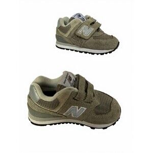 New Balance 574 Toddler Sneakers Beige Suede Hook & Loop Size 5 US